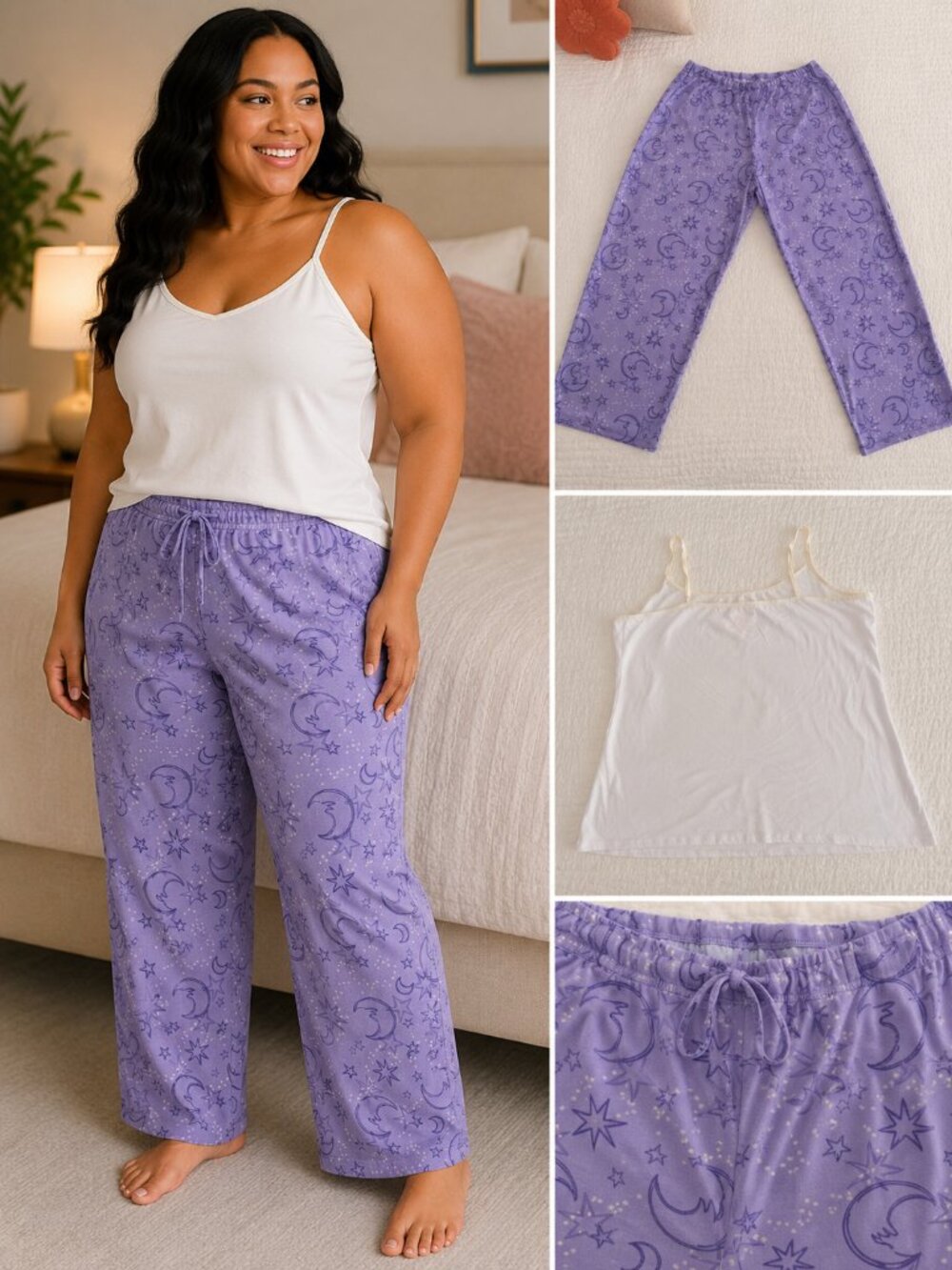 Adonna 2-Piece Pajama Lounge Set | Plus Size 3XL
